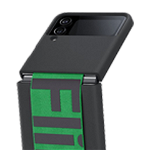 Samsung Z Flip 4 5G Silicon Cover Strap Black, samsung