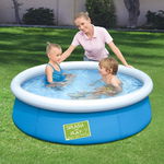 Piscina gonflabila My First Fast Bestway, diametru 152 cm, inaltime 38 cm, volum 477 litri, albastru