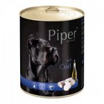 Hrană umedă câini adulți, Piper, cu Carne de Cod 800g, Dolina
