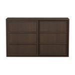 Comodă maro joasă din lemn de pin cu ușă glisantă 140x85 cm Nomin – BePureHome, BePureHome