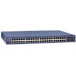 Switch NetGear GS748T, 48 porturi Gigabit Smart Managed Pro Network, 2 porturi dedicate 1G SFP si 2 porturi combo 1G SFP, Desktop/Rackmount, ProSAFE Lifetime Protection