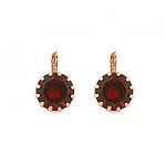 Cercei placati cu Aur roz de 24K, cu cristale Swarovski, Lady In Red | 1133/1-208Srg6, Roxannes - Mariana Jewellery