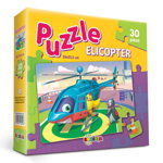 Puzzle 30 piese Elicopter, Carton