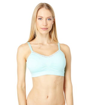 Imbracaminte Femei Joy Bra Full Size Seamless V-Neck with Lace Trim Seafoam, Joy Bra