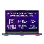Laptop Gaming ASUS ROG Strix SCAR 16 G634JZ-N4040, Intel Core i9-13980HX pana la 5.6GHz, 16" WQXGA, 32GB, SSD 1TB, NVIDIA GeForce RTX 4080 12GB, Free DOS, negru