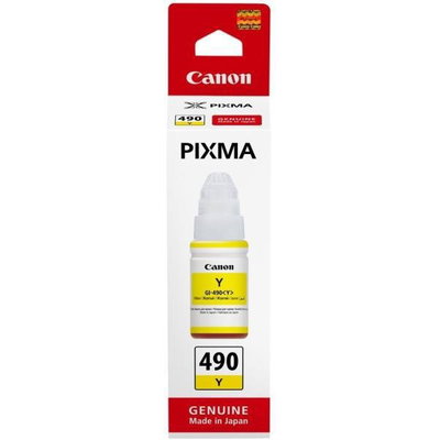 Cartus cerneala Canon GI-490 Y, yellow, capacitate 70ml, pentru echipamente CISS G1400 / G2400 / G3400 / G4400 / G1411 / G2411 / G3411 / G4411., Canon