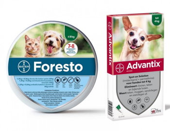 Pachet Foresto S + Advantix sub 4kg, Bayer