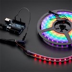 NeoPixel Digital RGB LED Strip - Negru 60 LED - Banda leduri - 1m, Adafruit