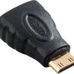 Adaptor Hama 1x Mini HDMI Male - 1x HDMI Female, Negru