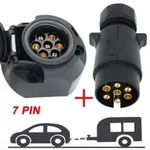 Fisa + Priza cu 7 pini pentru remorca, 12v, led light alex