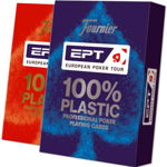 Carti de joc - EPT 100 Plastic Proffesional Jumbo Index Red Blue, USPCC