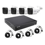 Sistem supraveghere video, exterior, HD, 5MP, 4 camere, Eyecam