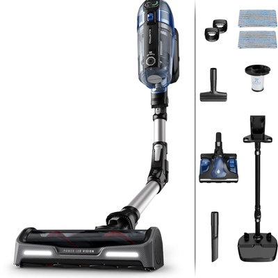 Pachet PROMO Aspirator vertical fără fir Rowenta X-Force Flex 14.6 Aqua RH99C3WO & Perie rotativă cu aer cald Rowenta Ultimate Experience CF9620F0, rowenta