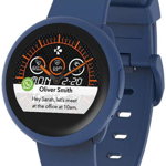 Smartwatch MyKronoz ZeRound 3 Lite, Display TFT 1.22", 64MB RAM, 256MB Flash, Bluetooth, Bratara Silicon 22mm, Android/iOS (Albastru)