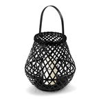 Felinar din bambus Compactor Bamboo Lantern, ⌀ 25 cm, negru, Compactor