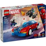 Set de construit LEGO® Marvel Super Heroes, Masina de curse a Omului Paianjen si Venom Green Goblin, 227 piese, LEGO