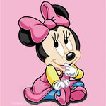 Pictura pe numere copii 30x30 cm, Minnie Mouse, PDP3073, Criando