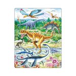 Puzzle maxi Dinozauri, orientare tip portret, 35 de piese, Larsen, Larsen