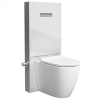 Cadru WC cu rezervor din sticla alb 2.5 4 cu robinet de inchidere pentru montaj WC lipit de perete   770-1770-02, Vitra