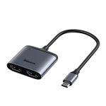 Hub Multiport Baseus Ebjoy 3 in 1 USB-C / Thunderbolt 3 la Dual HDMI 4K si USB-C PD Incarcare Laptop