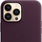 Husa de protectie Apple Leather Case with MagSafe pentru iPhone 13 Pro Max, Dark Cherry, Apple