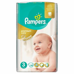 Scutece Pampers Premium Care Value Pack Marimea 3, 6-10kg, 60 buc