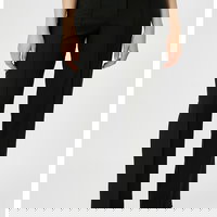 KOTON, Pantaloni cu croiala dreapta si talie inalta, Negru, L KOTON, Pantaloni cu croiala dreapta si talie inalta, Negru, L