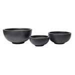 Set 3 ghivece Round Bowl antracit S3