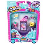 Set figurine colectia europa, shopkins, purple, 5buc