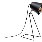 Lampa de masa Sheen, corp din metal, max. 100 W, E27, negru, 15x25x40 cm - Sheen, Negru, Sheen