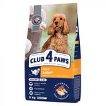 Hrana uscata completa pentru caini sterilizati CLUB 4 PAWS Premium Light, Adult, Talie medie si mare, curcan, 5 Kg