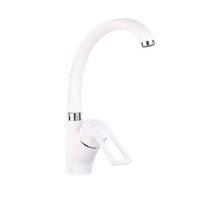 Baterie Bucatarie TrendyS, Tip Lebada Granit Alb