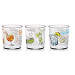 Set pahare cocktail CERVE Conic Drink, 3 piese, 360 ml, sticla