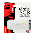 Kingston memorie externa USB DTIG4, 8GB, USB 3.0, Alb-Galben
