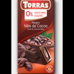 CIOCOLATA NEAGRA cu BUCATI CACAO 75GR (567) TORRAS, TORRAS