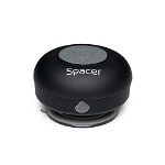 Boxa Spacer DUCKY-BK portabila, 3W RMS, control volum, acumulator 300mAh, microfon incorporat, incarcare USB, waterproof, negru, SPACER
