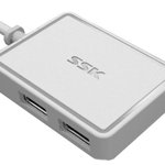 Hub USB SSK SHU200-WH USB 2.0 4 Port White