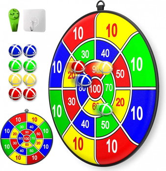 Joc darts pentru copii Lbsel, bile cu arici , multicolor, 33x33cm