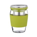 Cana din sticla cu infuzor pentru ceai sau cafea Peterhof PH-10038-GR, capacitate 500 ml, Seria Ciro