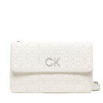 Calvin Klein Geantă Re-Lock Dbl Crossbody Bag Perf K60K609399 Alb, Calvin Klein