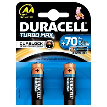 Baterii DURACELL AAK2 Turbo Max Duralock, 2 bucati