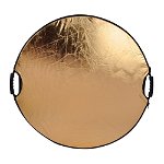 Blenda reflexie-difuzie 5 in 1 difuzie gold silver negru alb rotunda 110cm cu maner, Generic