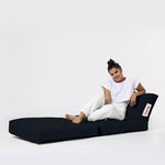 Fotoliu extensibil, Siesta, Ferndale Bean Bag, 55 - 180 cm, poliester impermeabil, negru, Ferndale