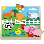 Puzzle ferma cu sunete, New Classic Toys, 2-3 ani +, New Classic Toys