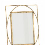 Rama foto Oval Rectangle, Metal, Auriu, 18x7x24.5 cm, Jolipa