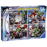 Ravensburger - Puzzle Avengers, 4x100 piese
