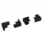Set 4 bucati groase protectii colturi mobilier, 3.5x1.2x5.5 cm, Negru, Empria®