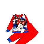 Pijama maneca lunga, din plus, Minnie Mouse MM, rosu, Disney