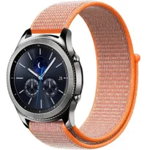 Curea ceas Smartwatch Samsung Galaxy Watch 46mm, Samsung Watch Gear S3, iUni 22 mm Soft Nylon Sport, Electric Orange, iUni