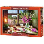 Castorland - Puzzle Natura moarta cu flori violete gura-leului - 1 000 piese